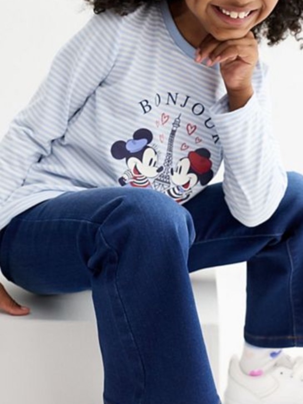 Disney Jumping Beans Mickey and Minnie Mouse Bonjour Paris Graphic Tee - Picture 5 of 9